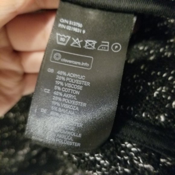 Tweed Knit Black and White Open Cardigan H&M - Picture 8 of 11